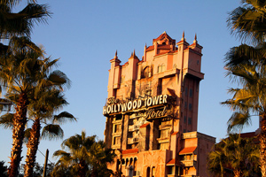 the hollywood tower at disney world in orlando